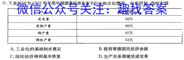 江西省八年级2023-2024学年新课标闯关卷（十）JX&政治