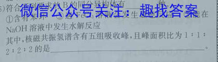 q陕西省2023-2024学年度第一学期第一次阶段性作业B（九年级）化学