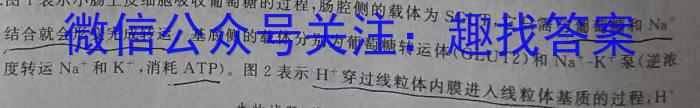 山西省八年级2023-2024学年新课标闯关卷（四）SHX生物试卷答案