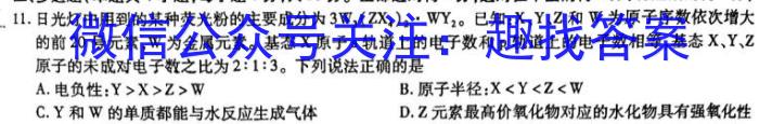 q安徽省2024届皖江名校联盟高三10月联考[B-024]化学