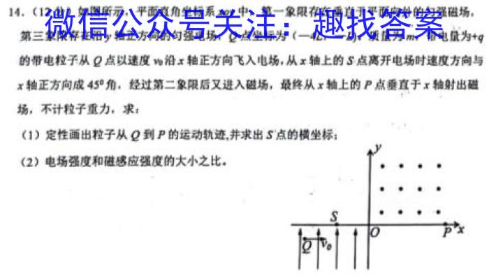 湖南省永州市2024年高考第一次模拟考试l物理