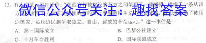 桂柳文化 2024届高考桂柳鸿图模拟金卷(一)历史