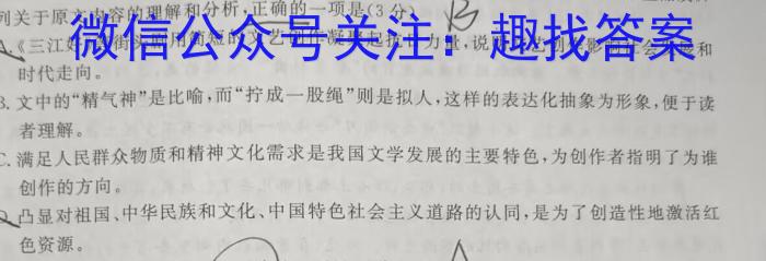 [今日更新]河南青桐鸣2024届普通高等学校招生全国统一考试 青桐鸣大联考(高三)(10月)语文