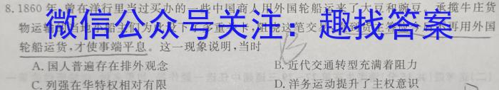 河南省2024届高三阶段性考试历史