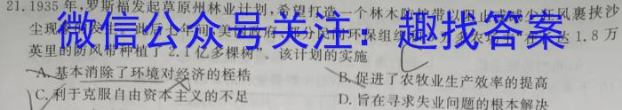 安徽省2023-2024安徽省九年级上学期阶段性质量监测(一)历史试卷