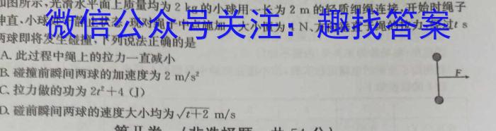 百师联盟2024届高三一轮复习联考(一) 湖南卷l物理