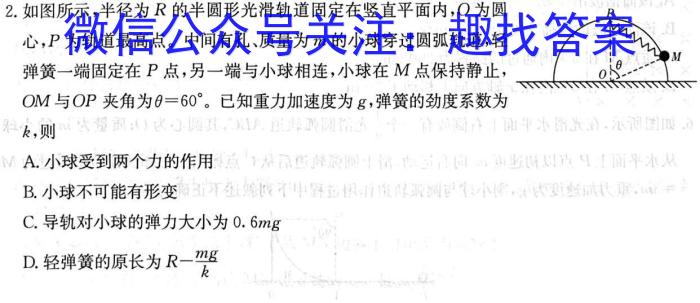 百师联盟2024届高三一轮复习联考(一) 广东卷q物理