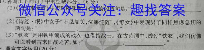 [今日更新]学科网 2024届高三10月大联考(新高考7省联考)(新教材)语文