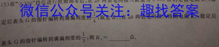 2024届贵州省贵阳一中高考适应性月考(一)(白黑黑黑白白白)q物理