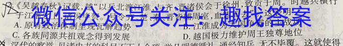 山西省九年级2023-2024学年新课标闯关卷（九）SHX历史