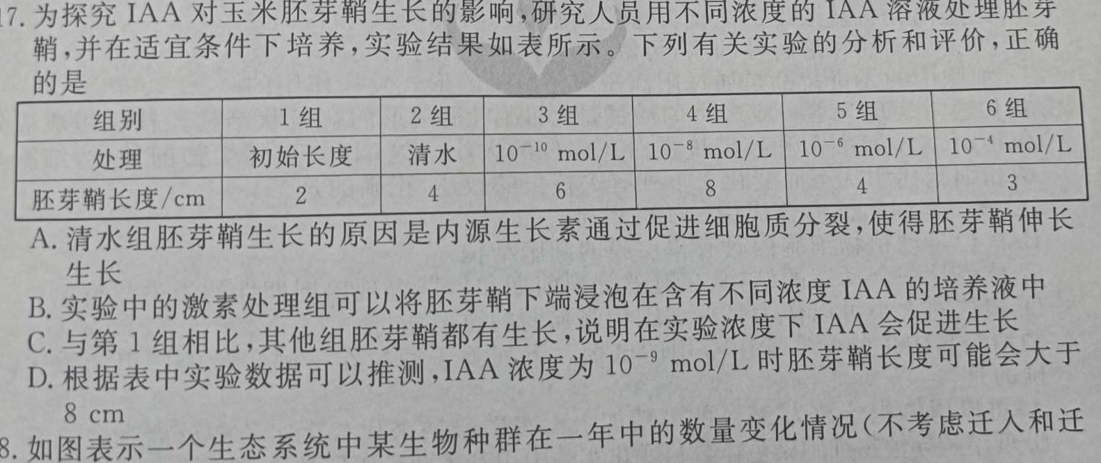 2023年八桂智学9月高三新高考联考生物
