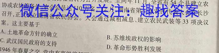 炎德英才大联考湖南师大附中2024届高三月考试卷(二)历史