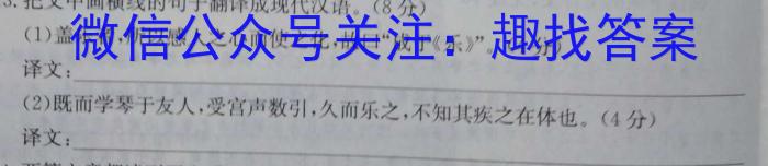 [今日更新]2024届江苏省苏南名校高三上学期9月抽检调研语文