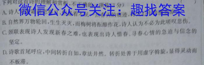 [今日更新]安徽省2023~2024九年级阶段诊断 R-PGZX F-AH(一)语文