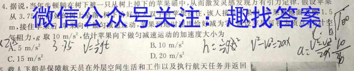 天一大联考 顶尖联盟 2023-2024学年高三秋季期中检测(11月)q物理