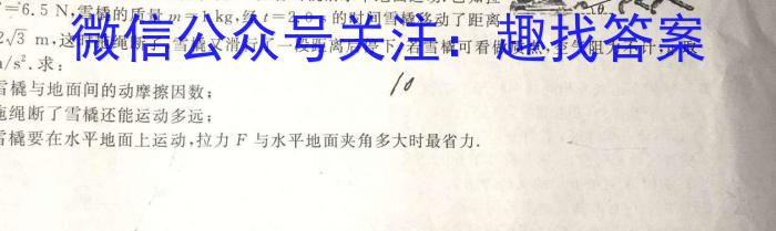 大庆一模 黑龙江大庆市2024届高三年级第一次教学质量检测(24-HLJ01C)l物理