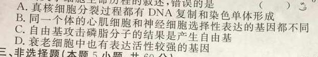 2024届炎德英才大联考雅礼中学高三月考试卷(2)生物