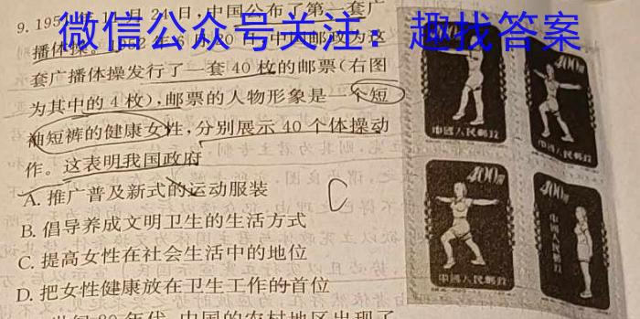 山西省2023-2024第一学期九年级教学质量检测考试历史试卷