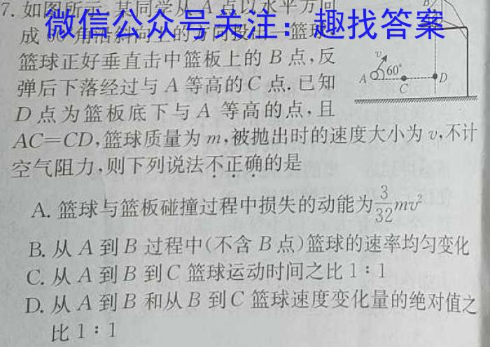 大荔县2023-2024学年高三一模q物理