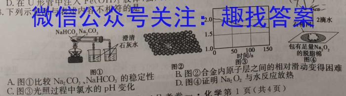 1江西省2024届七年级第一次阶段适应性评估 R-PGZX A-JX化学