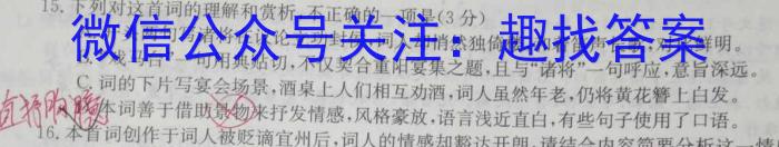 2023-2024学年云南省高二期中考试卷(24-118B)/语文