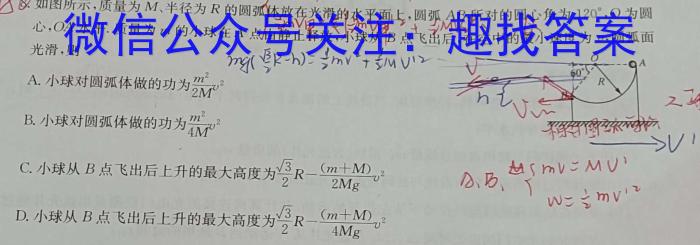 安徽省2023届中考考前抢分卷[CCZX C AH]物理试题答案