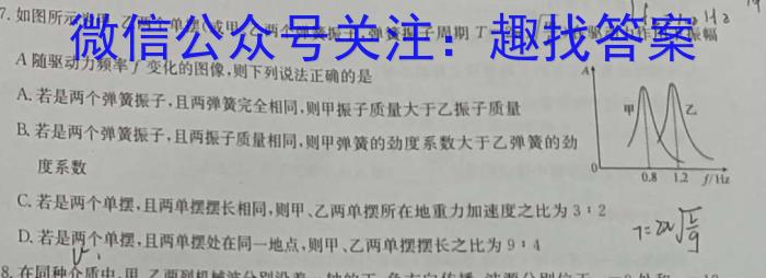 山西省2024年中考模拟示范卷（七）h物理