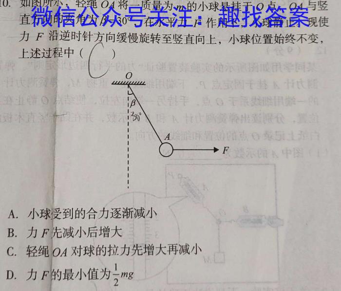 陕西省2024春季八年级期末素养测评卷 B卷巩固卷物理试卷答案