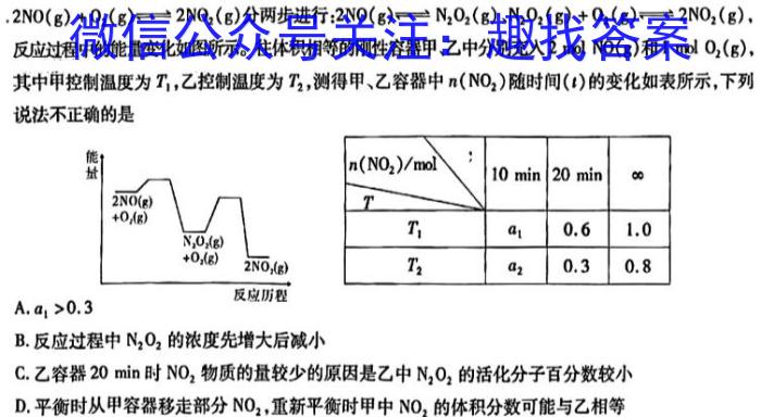 12024届智慧上进 高三总复习双向达标月考调研卷(一)1化学