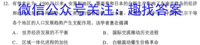 山西省九年级2023-2024学年新课标闯关卷（四）SHX历史