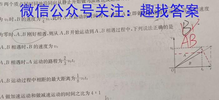 佩佩教育2024年普通高校招生统一考试 湖南10月高三联考卷q物理