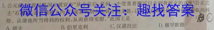 安徽省2023-2024学年耀正优+高三年级名校阶段检测联考(24004C)历史