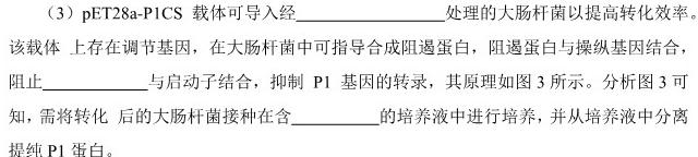 青海省大通县教学研究室2024届高三开学摸底考试(243048Z)生物学试题答案