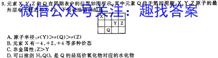 q巴蜀中学2024届高考适应性月考卷（二）化学