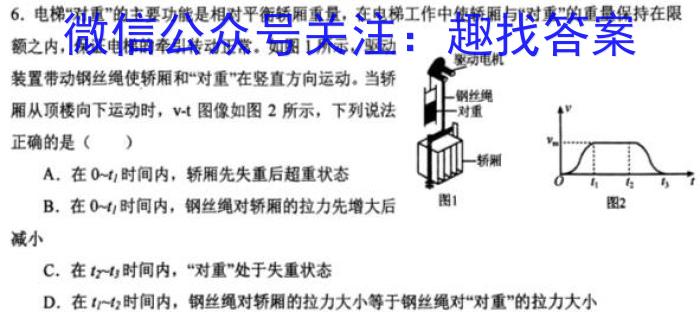 衡中同卷·2023-2024学年度上学期高三年级二调考试物理`