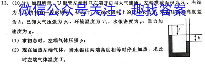 安徽省2023-2024学年度九年级第一次综合性作业设计q物理