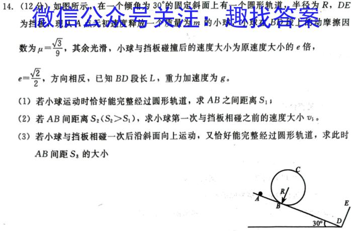 湖南省炎德英才名校联考2024届高三年级第二次联考联评物理`