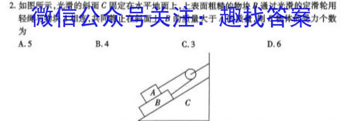 大联考2023-2024学年高中毕业班阶段性测试（一）广东版物理`