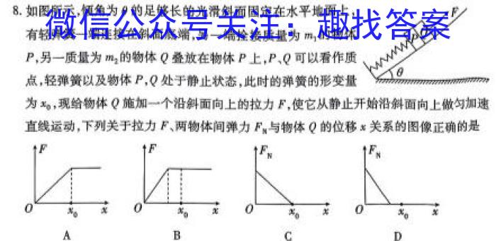 [今日更新]山西省2023-2024学年高三上学期第二次联考（243040Z）.物理