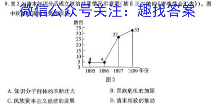 九师联盟 2023~2024学年高三核心模拟卷(上)(一)历史