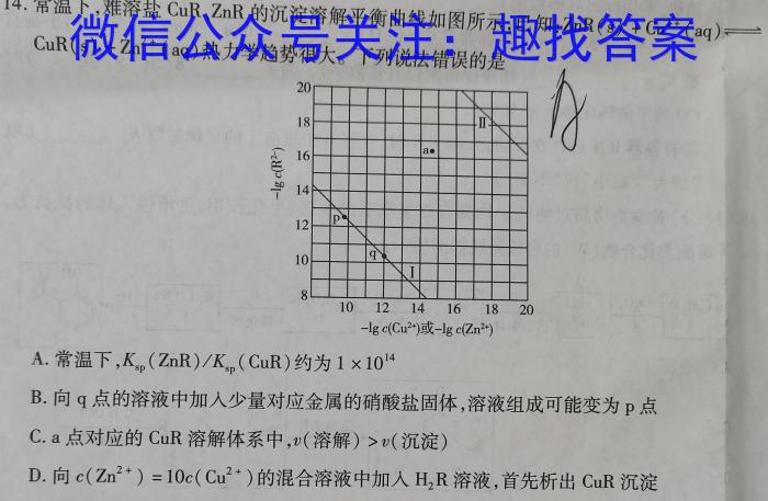 b百师联盟2024届高三一轮复习联考(一) 湖北卷化学