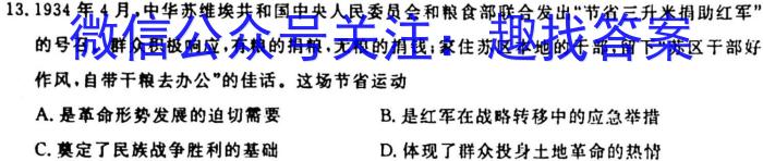 贵州省2025届“三新”改革联盟校联考试题（三）历史试卷