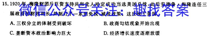 山西省九年级2023-2024学年新课标闯关卷（十）SHX历史