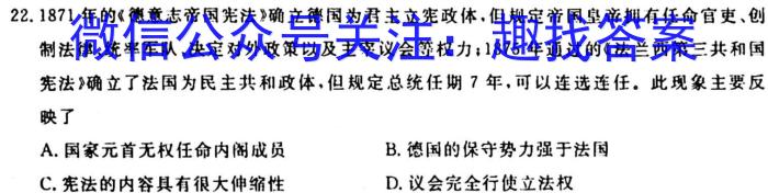 安徽省2023-2024学年度九年级阶段诊断【R-PGZX F-AH】历史