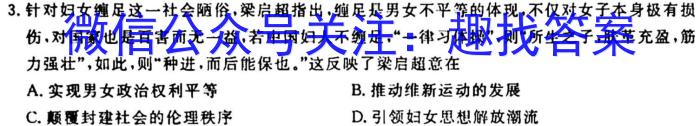 河南省2023-2024学年度高二年级阶段性检测(一)历史