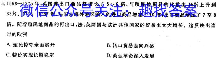 [Word]邕衡金卷·名校联盟2024届高三年级9月联考历史