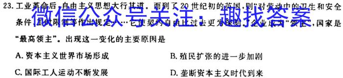 山西省九年级2023-2024学年新课标闯关卷（六）SHX&政治