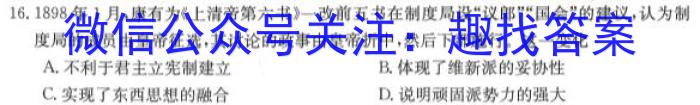 皖智·全程达标卷·安徽第一卷·2023-2024学年九年级单元检测卷历史