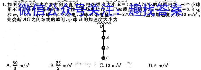 山西省2023~2024学年高三上学期第二次联考(243040Z)物理`