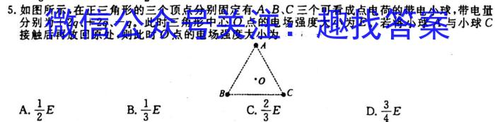 金科大联考2023-2024学年高二上学期9月月考（24057B）物理`